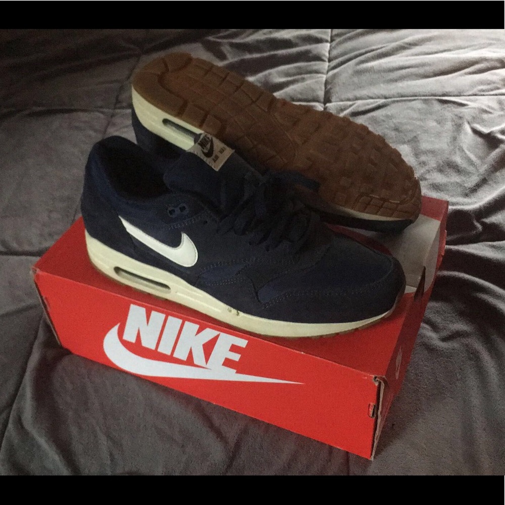 Nike Air Max One Blue Suede/Gum Bottom